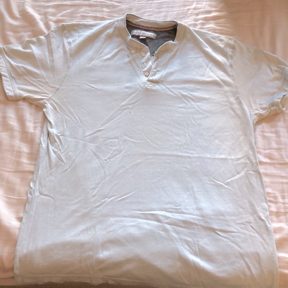 Beige/grey buttoned t shirt. Worn once.